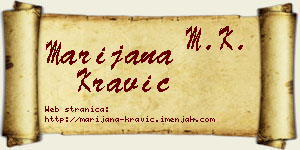 Marijana Kravić vizit kartica